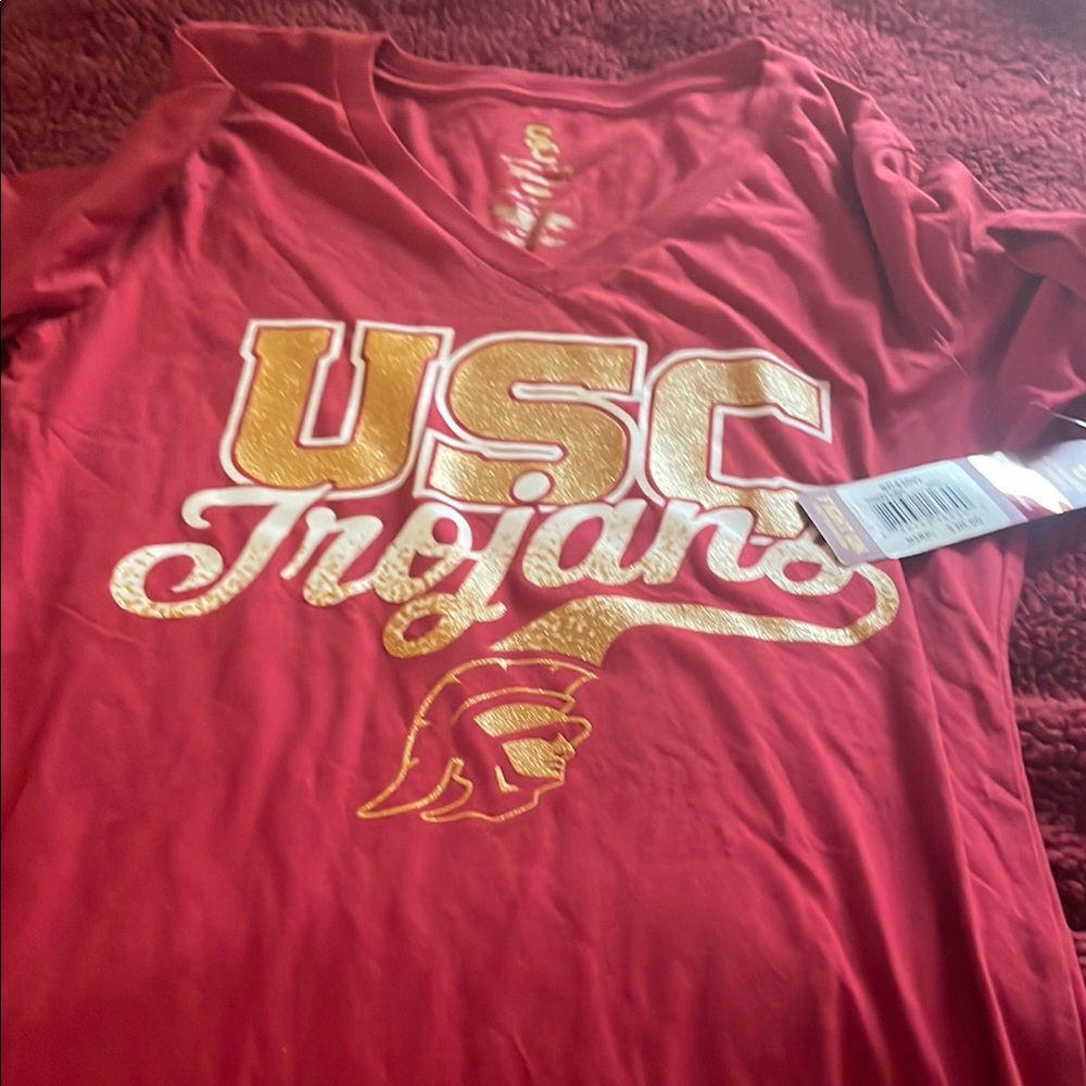 USC Trojans Women's Red Short Sleeve Tee